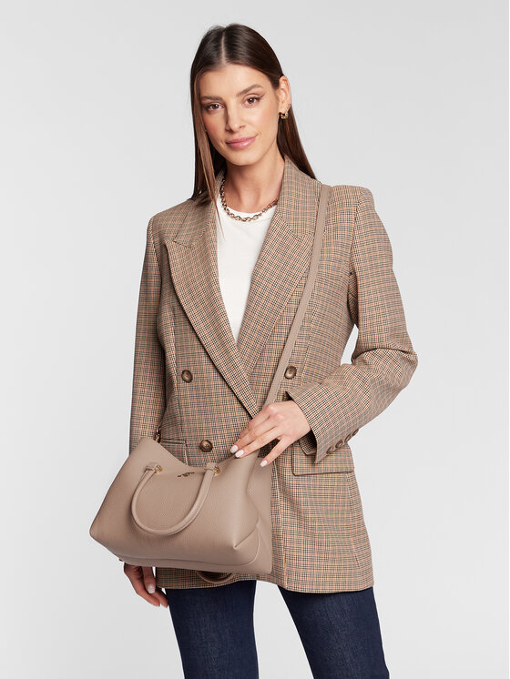 Tommy Hilfiger Geantă Tommy Hilfiger Th Emblem Small Satchel AW0AW14214 Bej