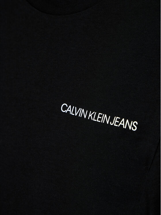 Calvin Klein Jeans Calvin Klein Jeans Majica Chest Logo IB0IB00456 Črna Regular Fit