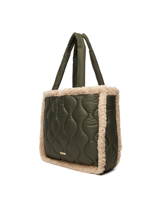 Barbour Дамска чанта Barbour Marnie Quilt Tote Bag LBA0482OL71 Каки