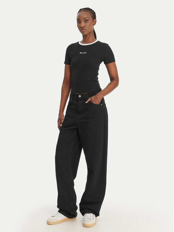 Guess Jeans Guess Jeans Camiseta W6GPA9 KF641 Negro Slim Fit