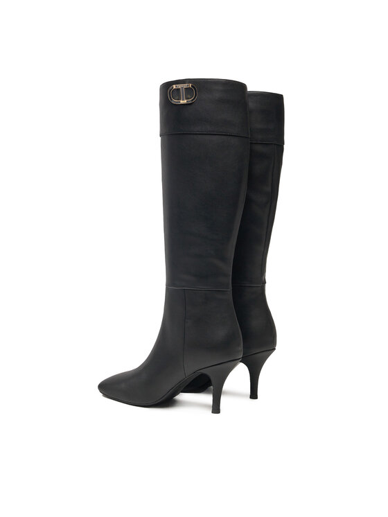 TWINSET Čižmy TWINSET 242TGT030 Čierna