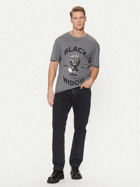 HUGO HUGO Majica Dostalgi 50530684 Siva Relaxed Fit