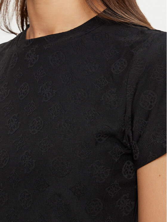 Guess Guess Футболка V5RI02 KCLG2 Чорний Regular Fit