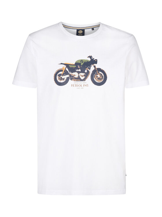 Petrol Industries Petrol Industries Camiseta M-1050-TSR671 Blanco Regular Fit