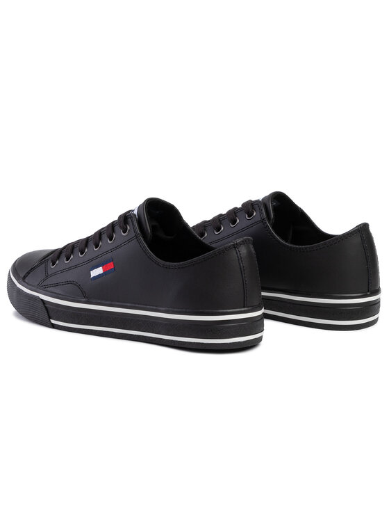 Tommy Jeans Sneakers Tommy Jeans Leather City Sneaker EN0EN00746 Μαύρο