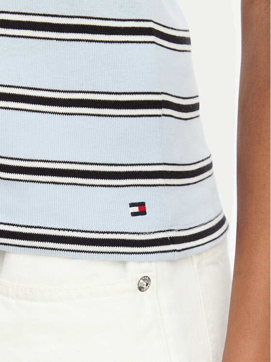 Tommy Hilfiger Tommy Hilfiger Top Multistripe WW0WW50025 Blu Slim Fit