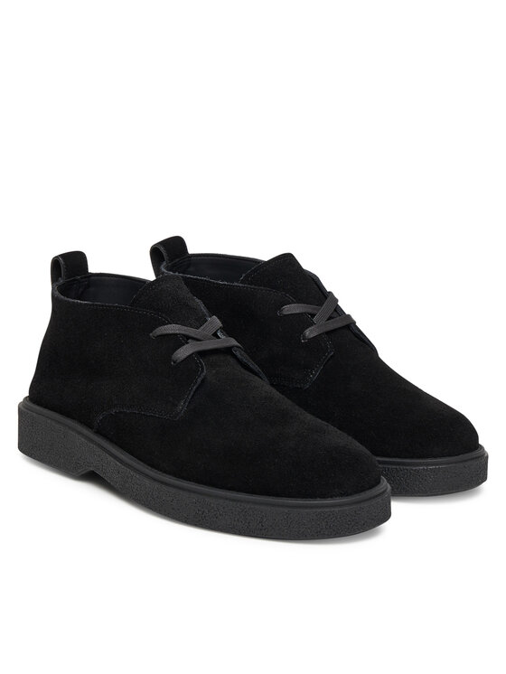 Calvin Klein Sneakersy Calvin Klein Text Rubber Desert Boot Su HM0HM01978 Čierna