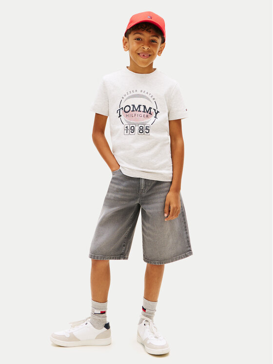 Tommy Hilfiger Tommy Hilfiger Camiseta Basketball Graphic KB0KB10277 M Gris claro Regular Fit