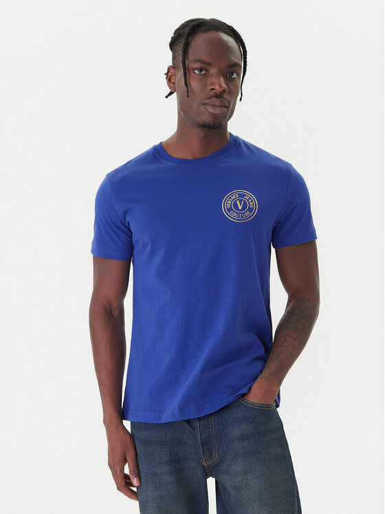 Versace Jeans Couture Versace Jeans Couture Camiseta 79GAHT00 CJ00T Azul Regular Fit
