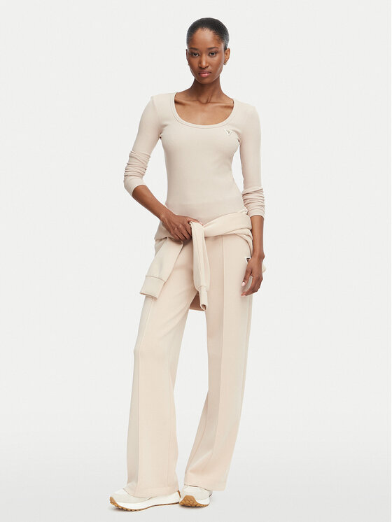 Guess Guess Блузка V4BP07 K8RT2 Бежевий Slim Fit