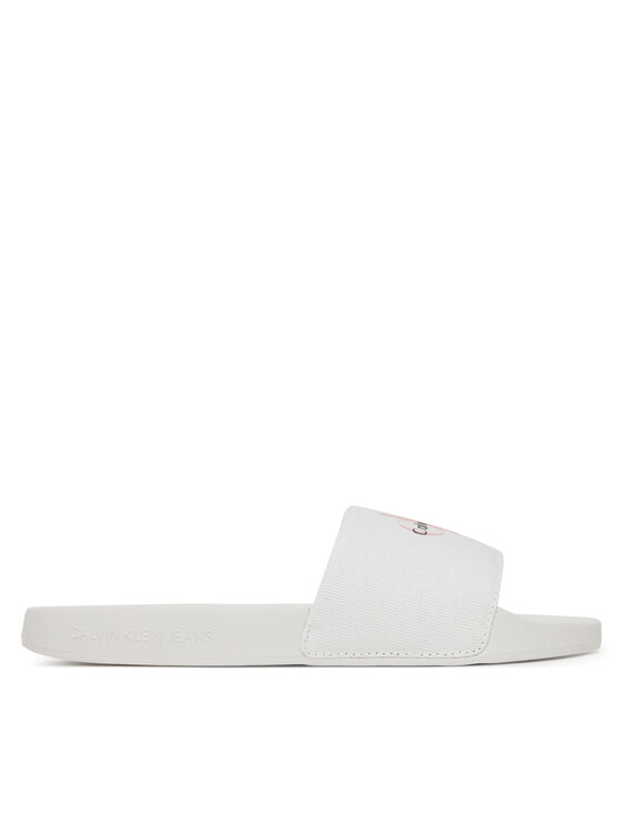 Calvin Klein Jeans Ciabatte Calvin Klein Jeans Slide Monogram Wn Logo Ck YW0YW01967 Bianco
