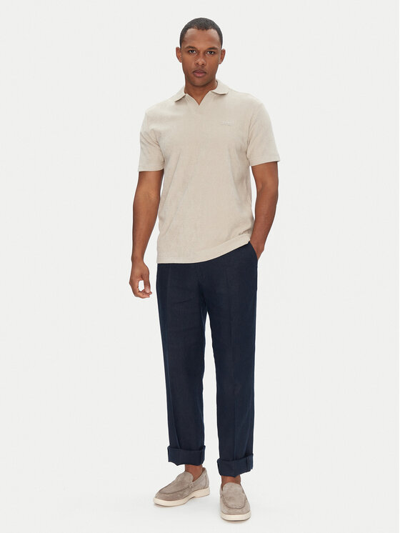BOSS BOSS Поло Pe_Doubletowel 50539869 Бежевий Relaxed Fit