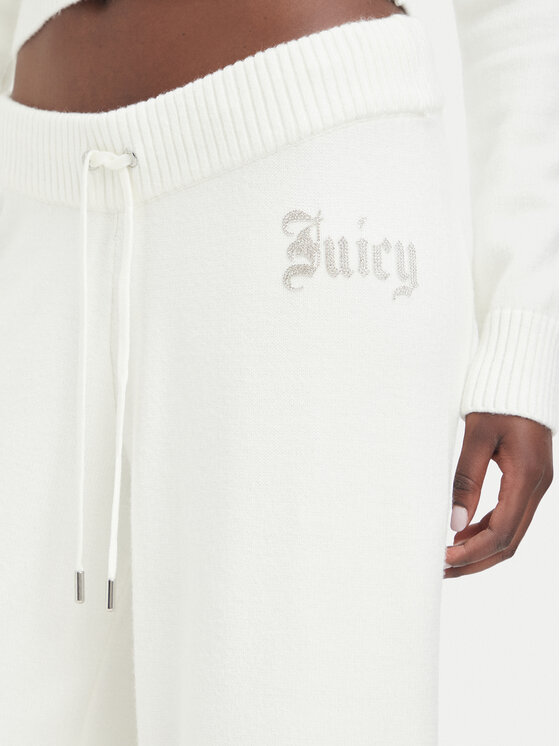 Juicy Couture Juicy Couture Pantaloni in maglia JCWBJ226310 Crema Relaxed Fit