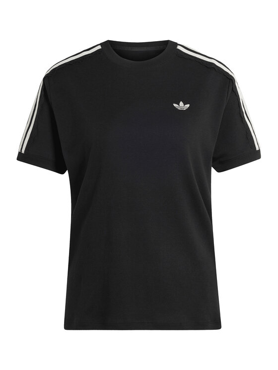 adidas adidas Camiseta Lace 3 Stripes LG4263 Negro Regular Fit
