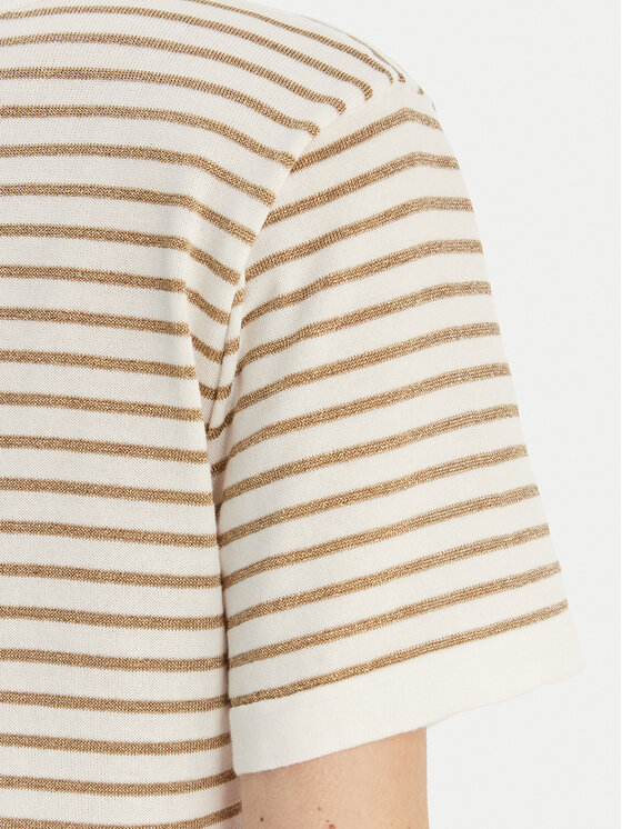 Luisa Spagnoli Luisa Spagnoli Camiseta Cattolica 100402 Beis Regular Fit