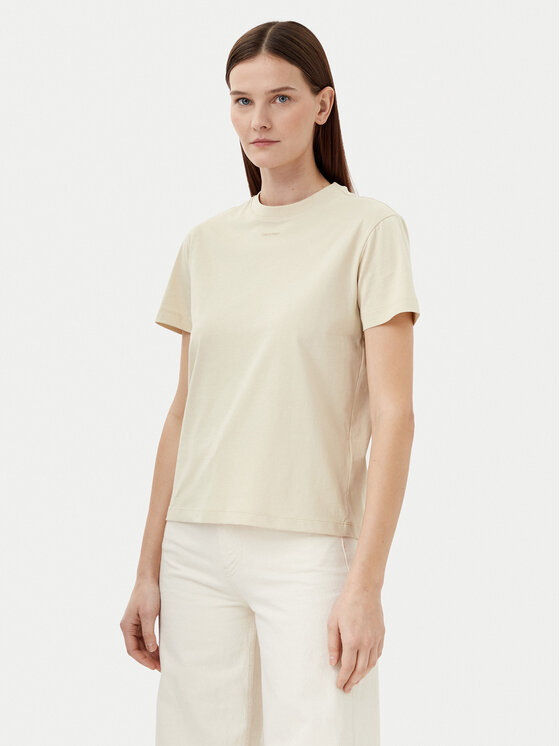 Calvin Klein Calvin Klein Majica Nano Logo K20K207519 Bež Regular Fit