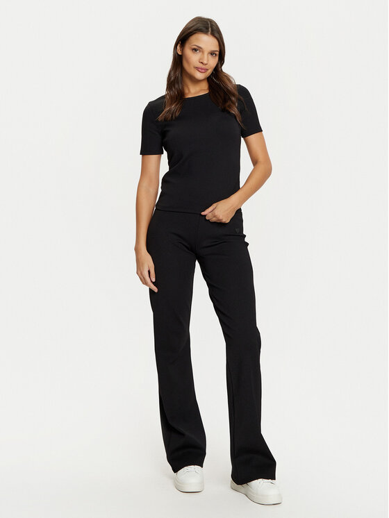 Guess Guess Футболка V5RI04 KCLH0 Чорний Regular Fit