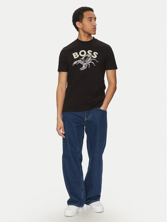 BOSS BOSS T-shirt Te_Bossfish 50539196 Crna Regular Fit