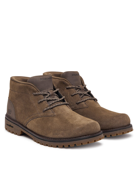 Skechers Kotníková obuv Skechers Quintero-Damien 205903/DKTP Hnědá