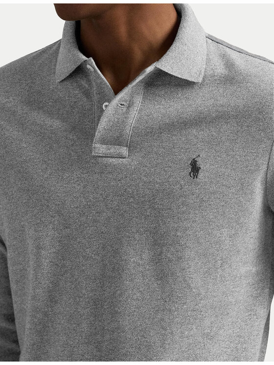 Polo Ralph Lauren Polo Ralph Lauren Поло 710680790003 Сірий Custom Slim Fit