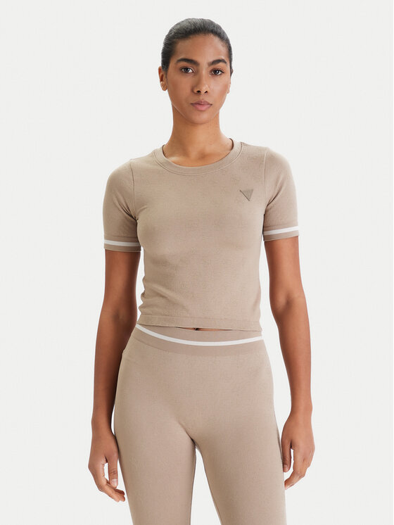 Guess Guess Camiseta V6RP02 Z4692 Beis Slim Fit