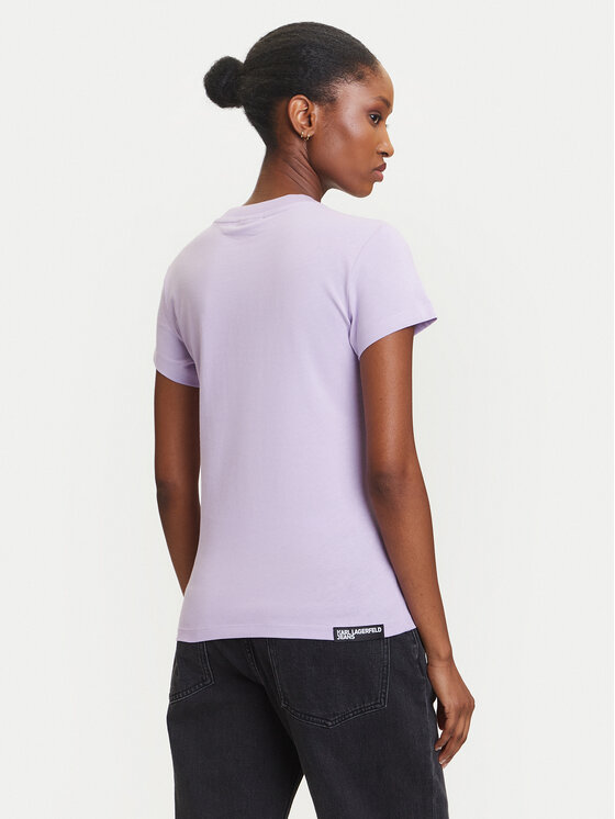 Karl Lagerfeld Jeans Karl Lagerfeld Jeans Camiseta A1W17004 Violeta Slim Fit