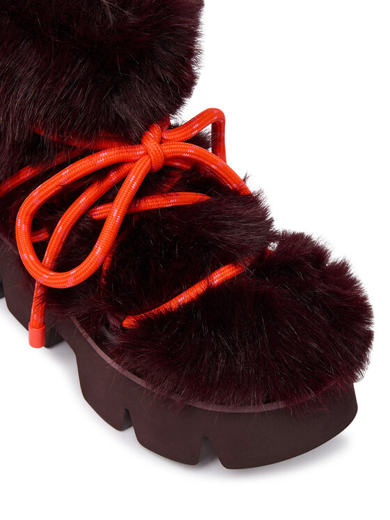 United Nude Śniegowce United Nude Stomper Fur Boot 11048993120 Bordowy