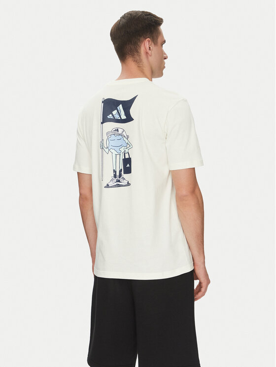 adidas adidas Футболка Earth Day Graphic JI6756 Білий Regular Fit