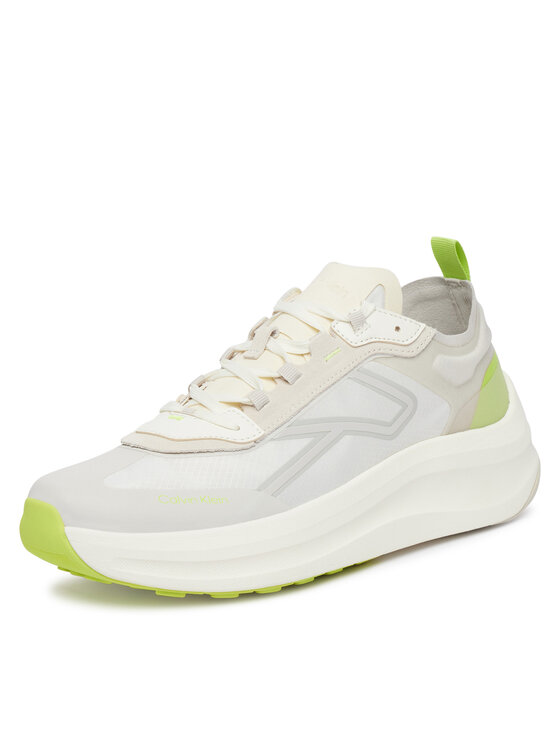 Calvin Klein Superge Calvin Klein Chunky Run Laceup Stripe Ny HM0HM02160 Écru