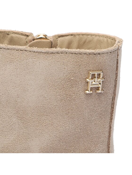 Tommy Hilfiger Čizme Tommy Hilfiger Th Feminine City Suede Bootie FW0FW07536 Bež