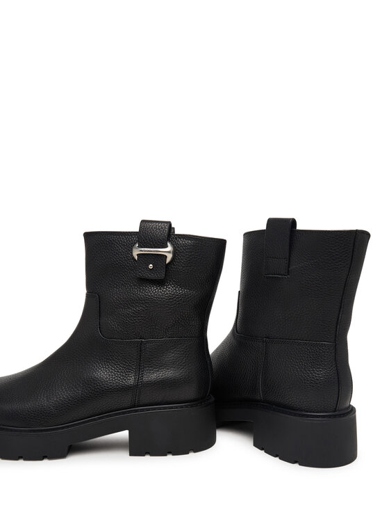 Calvin Klein Polokozačky Calvin Klein Chunky Ankle Boot Lth Hdw HW0HW03202 Černá