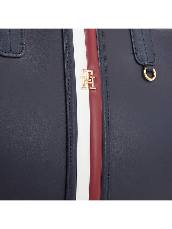Tommy Hilfiger Borsetta Tommy Hilfiger Iconic Tommy Tote Puffy AW0AW15881 Blu