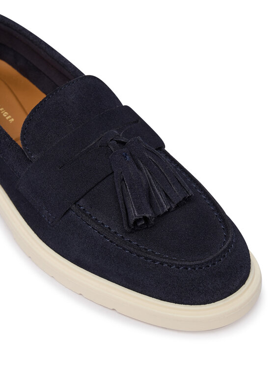 Tommy Hilfiger Mokaszin Tommy Hilfiger Light Suede Tassel Loafer FW0FW09285 Sötétkék