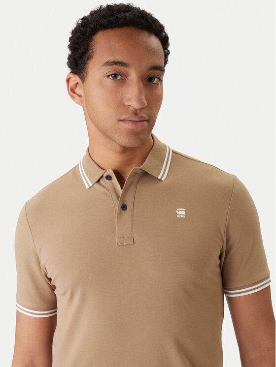 G-STAR G-Star Raw Поло Dunda D17127-5864 Коричневий Slim Fit