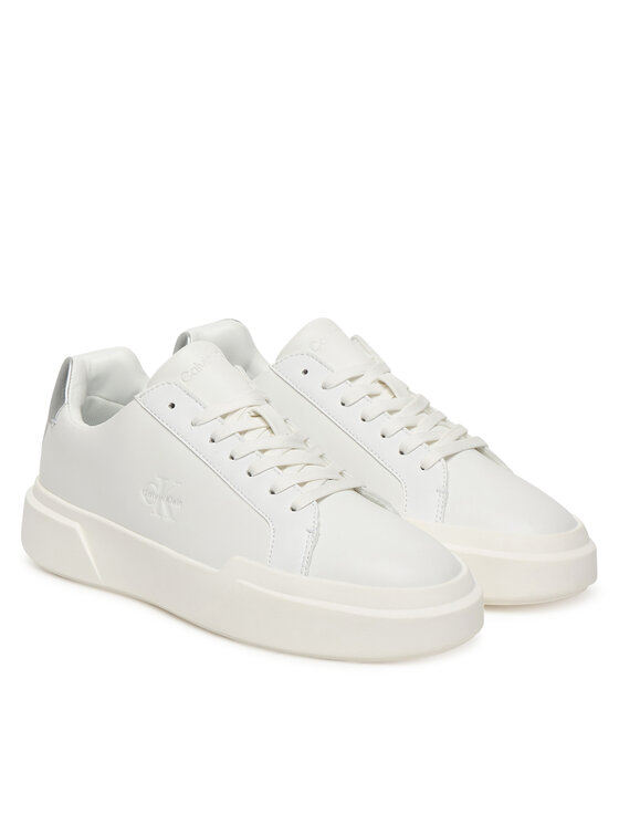 Calvin Klein Zapatillas Calvin Klein Chunky Cupsole Lace Up Lth Met YW0YW01948 Blanco
