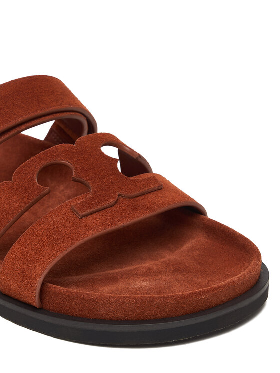 Tory Burch Шльопанці Tory Burch Ines Sport Slide 163481 Коричневий