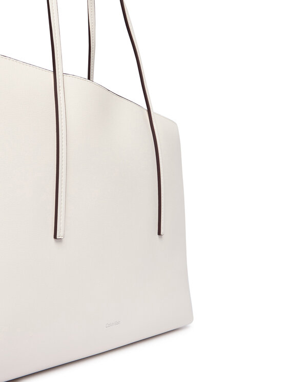 Calvin Klein Torebka Calvin Klein Foil Logo Tote W/Pouch LV04F3274G Biały