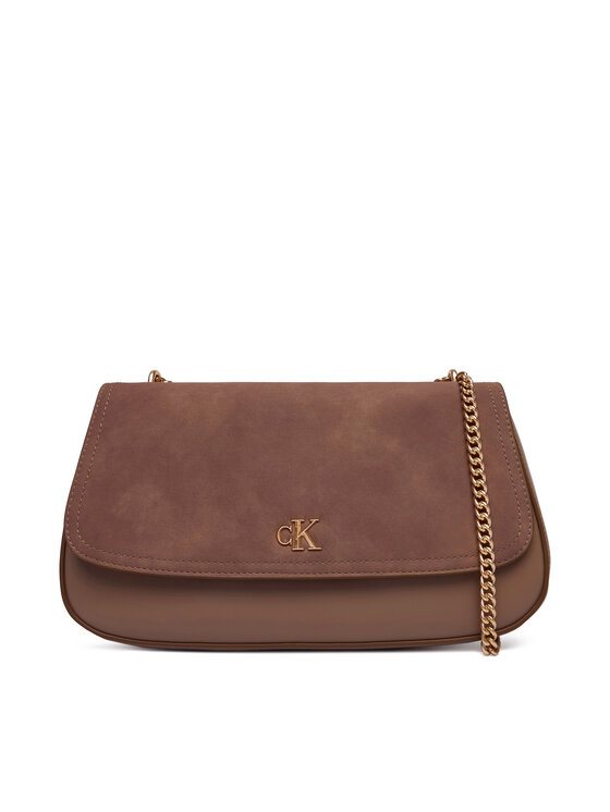 Calvin Klein Ročna torba Calvin Klein Ck Conv Chain Brushed Medium Bag LV04F3407G Bež