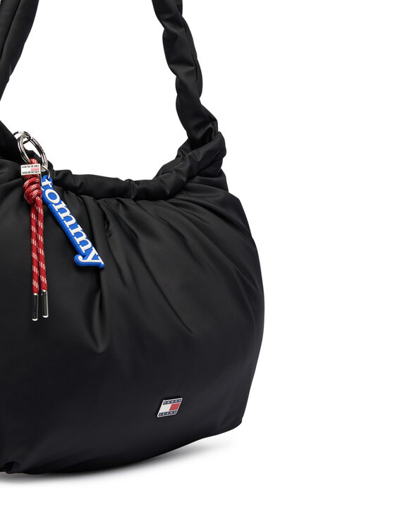 Tommy Jeans Kabelka Tommy Jeans Tjw Icon Charms Hobo AW0AW18783 Černá