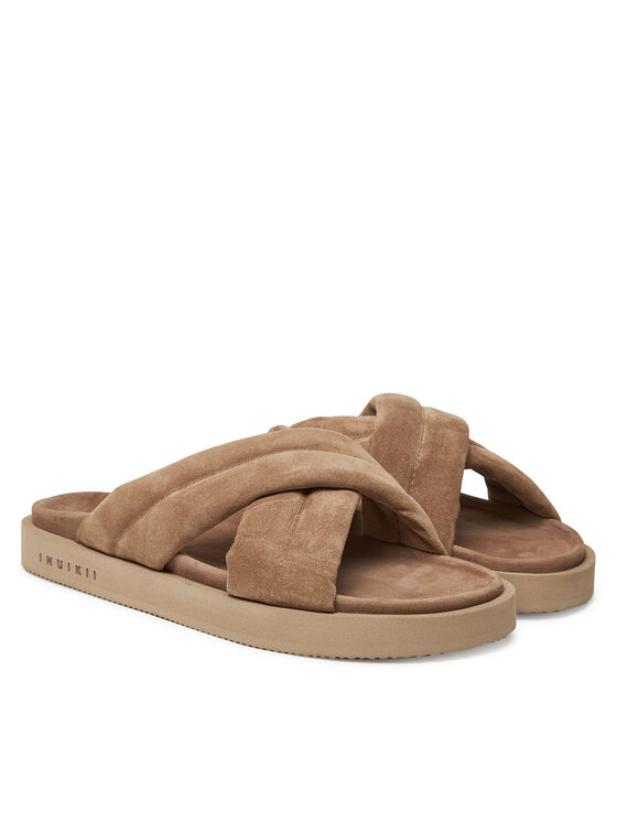 Inuikii Шльопанці Inuikii Suede Crossed 50102-500 Бежевий