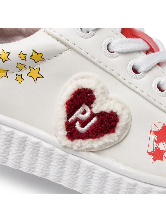 Pepe Jeans Sneakers Pepe Jeans Taylor Prints PGS30386 Alb