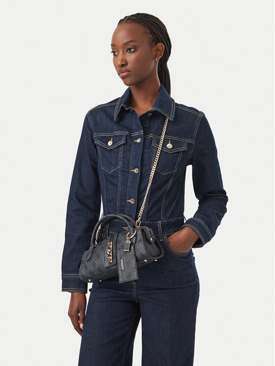 Guess Torebka Guess Yvonne Logo Mini HWSG23 78760 Szary ciemny