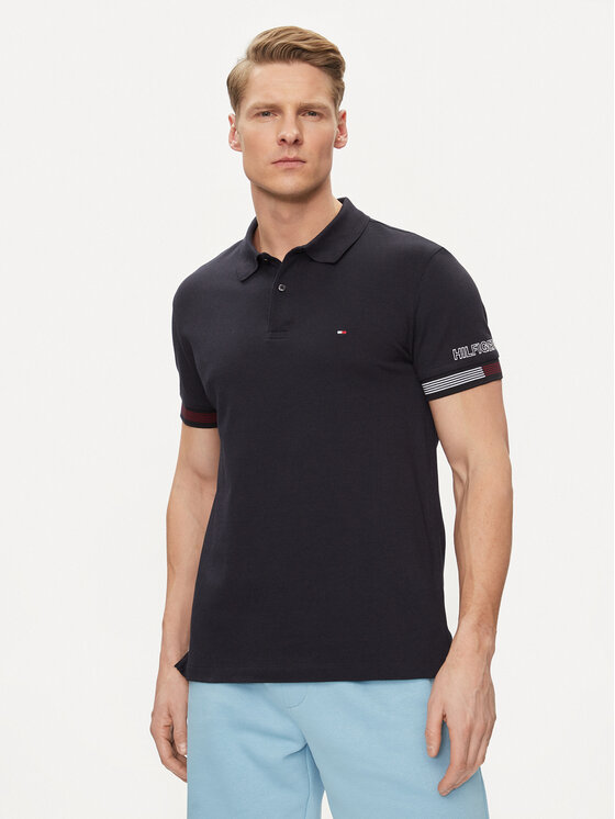 Tommy Hilfiger Tommy Hilfiger Polo Flag MW0MW34780 Azul marino Slim Fit