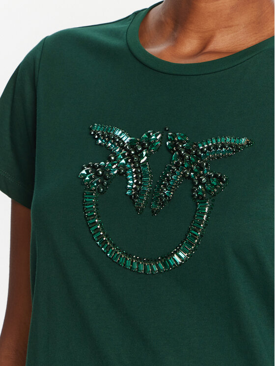 PINKO PINKO Camiseta Quentin 100535 A2RN Verde Regular Fit