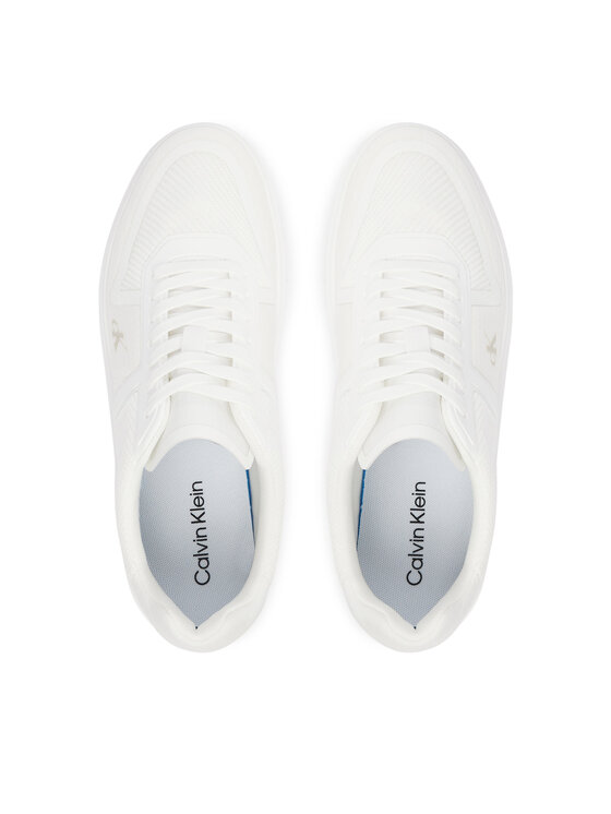 Calvin Klein Sneakersy Calvin Klein Classic Cups Laceup Knit HM0HM02130 Biela