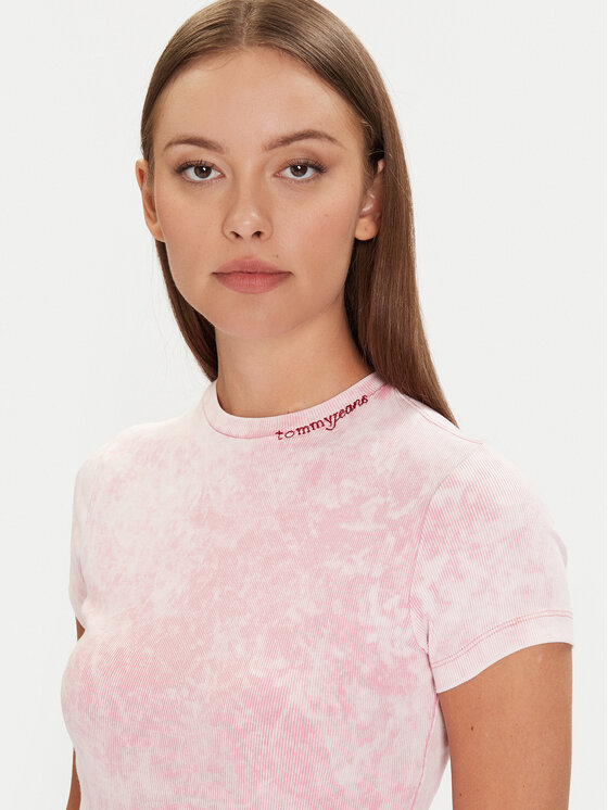 Tommy Jeans Tommy Jeans Camiseta DW0DW21531 Rosa Slim Fit
