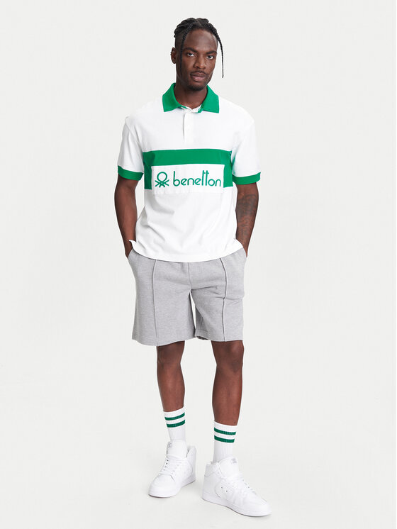 United Colors Of Benetton United Colors Of Benetton Polo 3MCYU301U Bianco Regular Fit