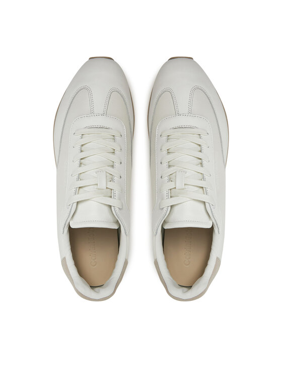 Calvin Klein Sneakers Calvin Klein Low Top Lace Up Tmbl Lth HM0HM01804 Alb