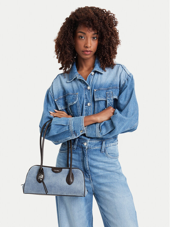 Calvin Klein Táska Calvin Klein Emblem Trio Denim Shoulder Bag LV04F3830G Kék