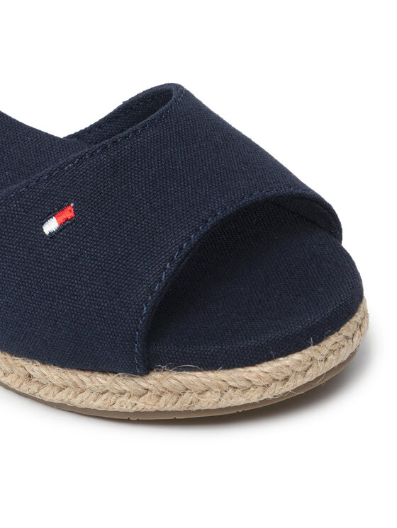 Tommy Hilfiger Espadrilles Tommy Hilfiger Rope Wedge Sandal T3A7-32185-0048 M Tumši zils